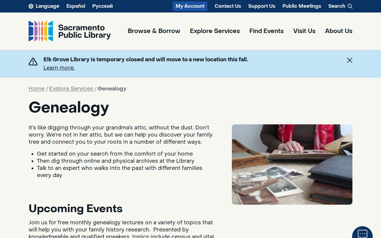 Sacramento city directory genealogy resources at Sacramento Public Library