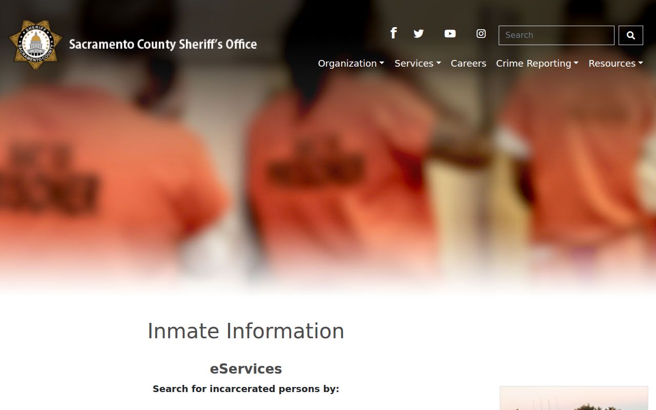 Sacramento residents directory Sacramento Sheriff Inmate Information search